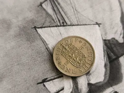 Обява: Монета - Великобритания - 1 шилинг | 1961г.