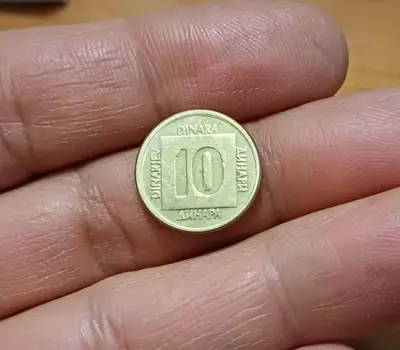 Обява: 10 динара Югославия 1989