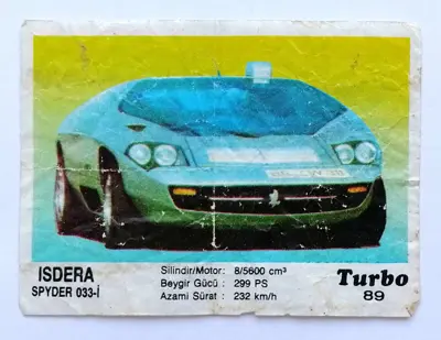 Обява: ⭐ Картинка Turbo Турбо черно 89 Isdera Spyder 033-i ⭐