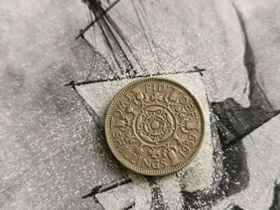 Обява: Монета - Великобритания - 2 шилинга | 1959г.