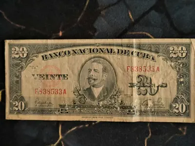 Обява: Банкнота - Куба - 20 песо | 1949г.