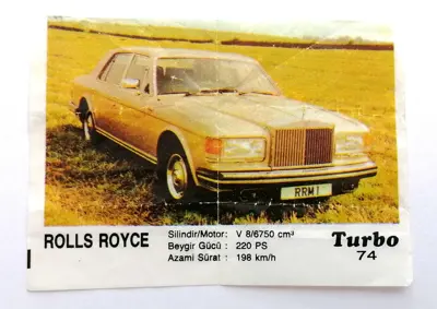 Обява: ⭐ Картинка Turbo Турбо черно 74 Rolls Royce ⭐