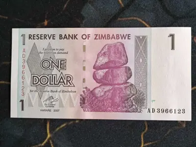 Обява: Банкнота - Зимбабве - 1 долар UNC | 2007г.