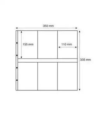 Обява: Leuchtturm Maximum 3C лист за шест картички / оп 5 бр. /