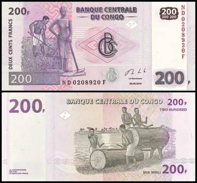 Обява: 🇨🇩 Конго ДР 2013 200 франка UNC нова 🇨🇩
