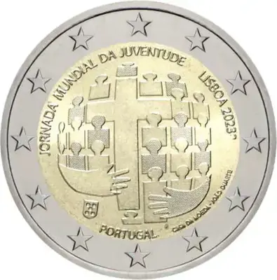 Обява: Португалия 2023 – 2 евро - Световен ден на младежта UNC