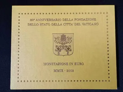 Обява: Ватикана 2009 г. - комплектен сет от 1 цент до 2 евро BU