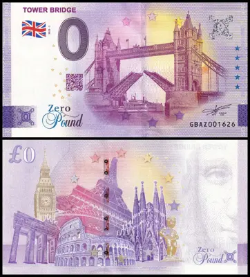 Обява: ⭐ Великобритания 2022 0 паунда Tower Bridge UNC нова ⭐