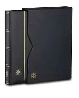 Обява: Leuchtturm Premium албум за марки LUX 16 черни листа + кутия / касета черен