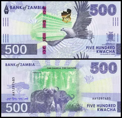 Обява: 🇿🇲 Замбия 2024 500 квача UNC нова 🇿🇲