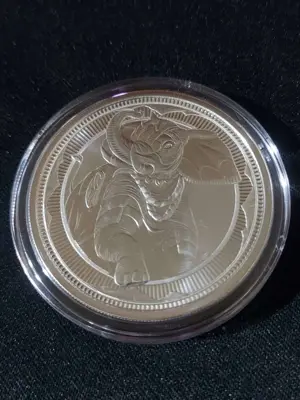 Обява: Гибралтар 2023 – 1 паунд - Боен слон 1 OZ , Сребърна монета