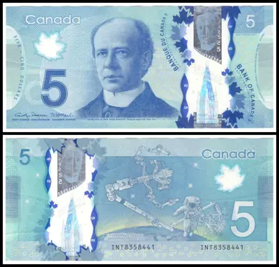Обява: 🇨🇦 Канада 2013 5 долара полимер 🇨🇦