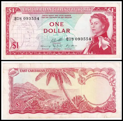 Обява: 🇧🇶 Източни Кариби 1965 1 долар 🇧🇶
