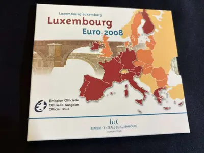 Обява: Люксембург 2008 - Комплектен банков евро сет от 1 цент до 2 евро + 2 евро възпоменателна монета