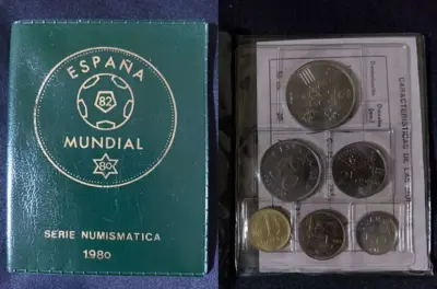 Обява: Испания 1980 - Комплектен сет от 6 монети - Световно първенство по футбол 1982