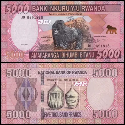 Обява: 🇷🇼 Руанда 2014 5000 франка UNC нова 🇷🇼