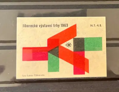 Обява: Чехословакия - Кибритен етикет Liberecké výstavní trhy