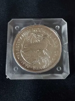 Обява: Австралия 1990 – 5 долара - Австралийската Кукабура – 1 OZ – Сребърна монета
