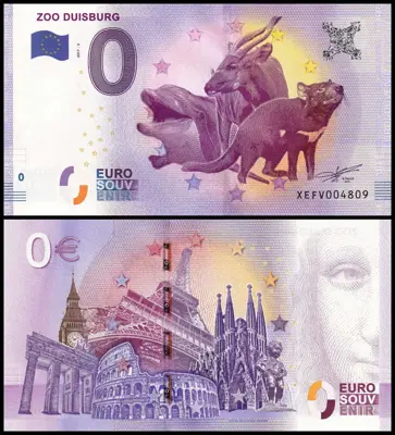 Обява: ⭐ Германия 2017 0 евро Zoo Duisburg UNC нова ⭐