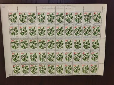 Обява: Пощенски марки - Флора - "Традиционни култури за България"