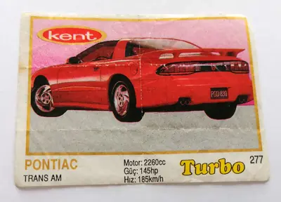 Обява: ⭐ Картинка Turbo Турбо жълто 277 Pontiac Trans AM ⭐