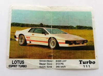 Обява: ⭐ Картинка Turbo Турбо черно 111 Lotus Esprit Turbo ⭐