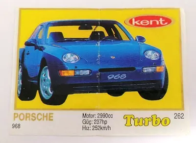Обява: ⭐ Картинка Turbo Турбо жълто 262 Porsche 968 ⭐