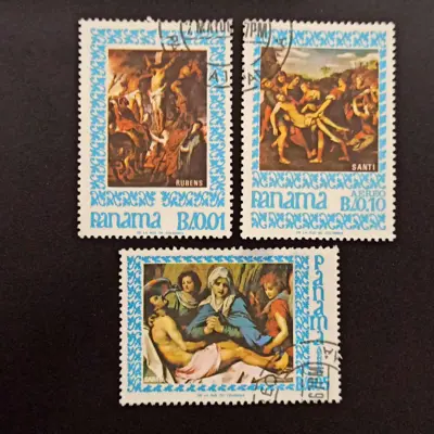 Обява: 🇵🇦 Панама 1967 0.01,0.05 и 0.10 балбоа Религиозни Картини 🇵🇦