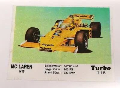 Обява: ⭐ Картинка Turbo Турбо черно 116 MC Laren M16 ⭐