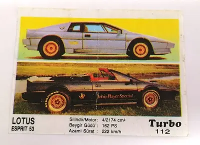 Обява: ⭐ Картинка Turbo Турбо черно 112 Lotus Esprit 53 ⭐