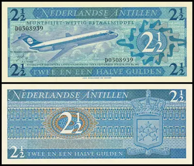 Обява: 🇳🇱 Холандски Антили 1970 2½ гулдена UNC нова 🇳🇱