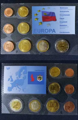 Обява: Пробен Евро Сет - Лихтенщайн 2004