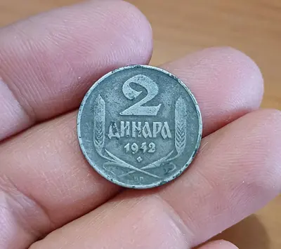 Обява: 2 динара Сърбия 1942 цинк