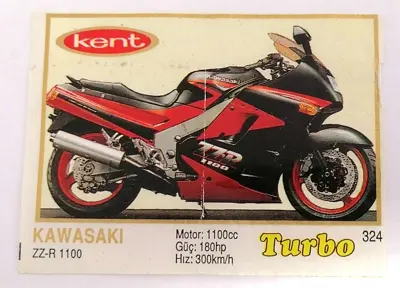 Обява: ⭐ Картинка Turbo Турбо жълто 324 Kawasaki ZZ-R 1100 ⭐