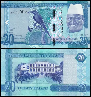 Обява: 🇬🇲 Гамбия 2015 20 даласи UNC нова 🇬🇲