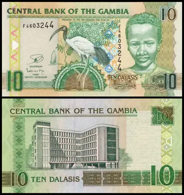 Обява: 🇬🇲 Гамбия 2006-2013 10 даласи UNC нова 🇬🇲