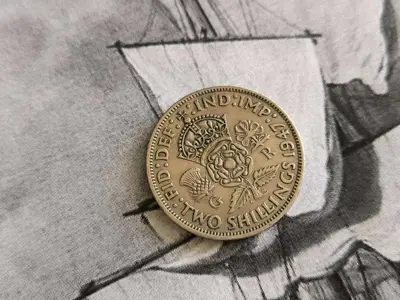 Обява: Монета - Великобритания - 2 шилинга | 1947г.