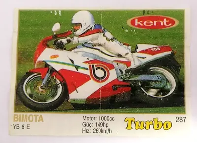 Обява: ⭐ Картинка Turbo Турбо жълто 287 Bimota YB 8 E ⭐