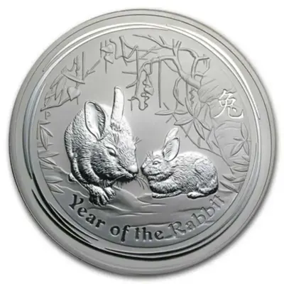 Обява: Австралия 2011 – 50 цента – Година на заека , 1/2 OZ Сребърна монета