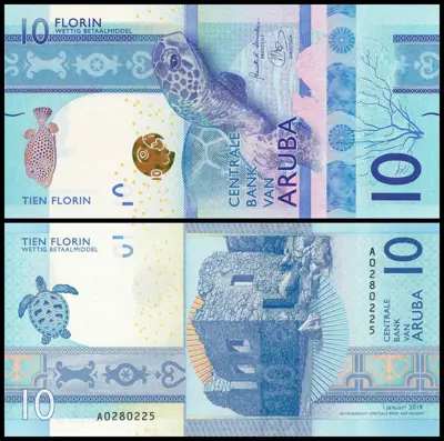Обява: 🇦🇼 Аруба 2019 10 флорина UNC нова 🇦🇼