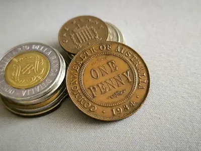Обява: Монета - Австралия - 1 пени | 1934г.