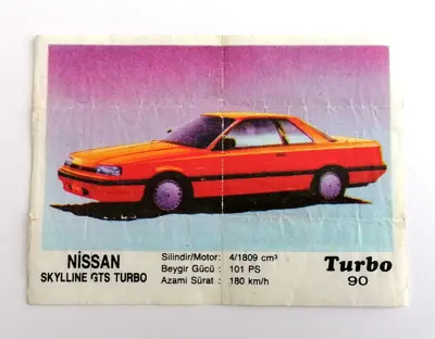 Обява: ⭐ Картинка Turbo Турбо черно 90 Nissan Skylline ⭐