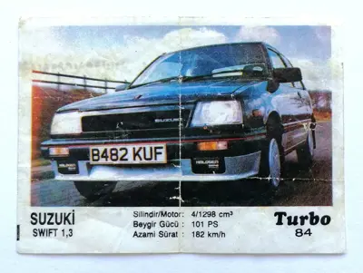 Обява: ⭐ Картинка Turbo Турбо черно 84 Suzuki Swift 1,3 ⭐