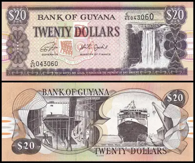 Обява: 🇬🇾 Гвиана 1996-2018 20 долара UNC нова 🇬🇾