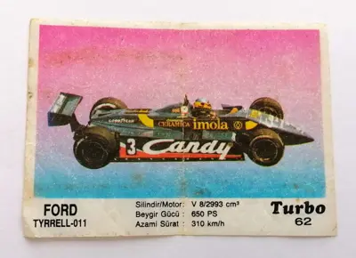 Обява: ⭐ Картинка Turbo Турбо черно 62 Ford Tyrrell-011 ⭐