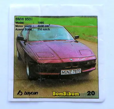 Обява: ⭐ Картинка BomBibom 1-60 20 BMW 850i ⭐