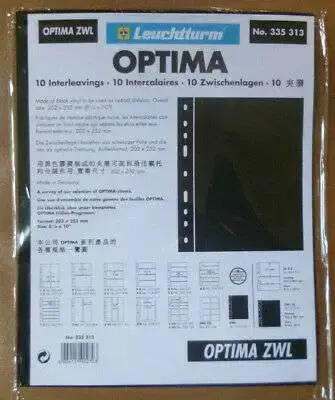 Обява: Leuchtturm Optima-ZWL PVC междинни черни листи /оп.5 бр/