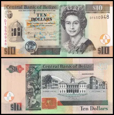 Обява: 🇧🇿 Белиз 2020 10 долара UNC нова 🇧🇿