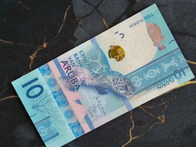 Обява: Банкнота - Аруба - 10 флорина UNC | 2019г.