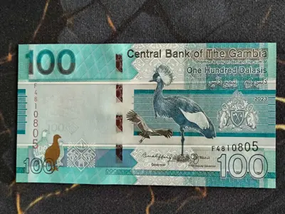 Обява: Банкнота - Гамбия - 100 даласи UNC | 2023г.